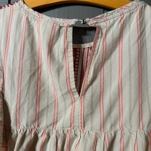 Knox Rose Red and White Embroidered Top - Picture 8 of 9